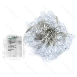 Lampki choinkowe małe kulki 100 LED na 3 baterie AA Multikolor 10 m